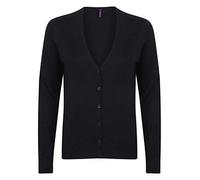 Henbury Womens Lightweight V Neck Cardigan Navy 4XL