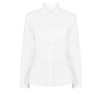 Henbury Women's Modern Long Sleeve Oxford Shirt Wrinkle Resistant Fit