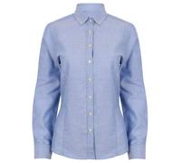 Henbury Women's Modern Long Sleeve Oxford Shirt Wrinkle Resistant Fit