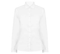 Henbury Women's Modern Long Sleeve Oxford Shirt in White | Size: 2XL Henbury White 2XL