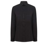 Henbury Women's Modern Long Sleeve Oxford Shirt Wrinkle Resistant Fit