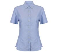 Henbury Women's modern short sleeve Oxford shirt H518 - Womens, 70% Cotton