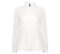 Henbury Women's Moisture Wicking Long-Sleeved Shirt in White | Size: XL Henbury White XL