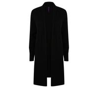 Henbury Women's Open Longline Cardigan in Black | Size: Large Henbury Black L