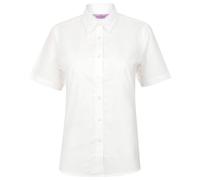 Henbury Women's Oxford Classic Short-Sleeved Shirt in White | Size: 18 Henbury White 18