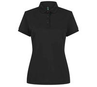 Henbury Women's Polyester Polo Shirt in Black | Size: 2XL Henbury Black 2XL
