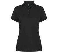 Henbury Women's Polyester Polo Shirt in Black | Size: Medium Henbury Black M