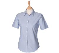 Henbury Women's short sleeve classic Oxford shirt H516 - Womens, 77% Cotton