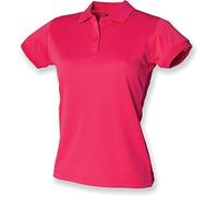 Henbury Women's Short SleevePolo Shirt - Multicoloured - Bright Pink - X-Large