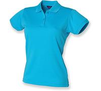 Henbury Womens Short SleevePolo Shirt Turquoise Turquoise Medium