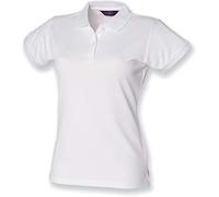 Henbury Women's Short SleevePolo Shirt - White - White - Medium