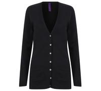 Henbury Women's V-Button Cardigan H723 - Formal Office Winter Wear