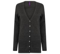 Henbury Women's v-button cardigan H723 - Womens, 50% Cotton, Oeko-Tex