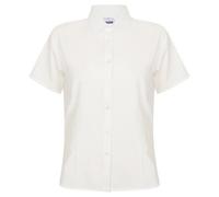 Henbury Women's Wicking Short-Sleeved Formal Shirt in White | Size: 2XL Henbury White 2XL