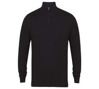 Henbury Â¼ Zip Jumper Men Women Fine Knit Cotton Acrylic Corporate Style