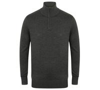 Zipped-neck sweater Henbury Gris 3XL