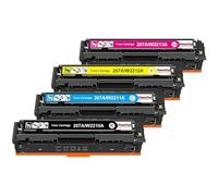 HenceBuy 207A Toner Cartridge Multipack (With Chip) Compatible for HP 207A 207X Color Laserjet Pro MFP M283fdw M255dw M282nw M283fdn M255nw W2210A W2211A W2212A W2213A Ink - Black Cyan Yellow Magenta