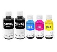 HenceBuy 32XL 31 Ink Bottles Multipack Compatible for HP Smart Tank 5105 5106 5107 7005 7305 7605 7306 7006 Smart Tank Plus 555 559 570 651 455 457 450 655 558 319 415 419 515 516 519 530 (5 Pack)