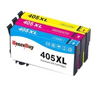 HenceBuy 405 XL Ink Cartridges Compatible for Epson 405XL Multipack for WorkForce Pro WF-4820 WF-3820 WF-7310 WF-7830 WF-7840 WF-4830 WF4820 WF3820 WF7310 WF7830 WF7840 WF4830 Printer, CMY 3Pack