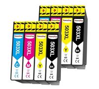 HenceBuy 503XL Ink Cartridges Compatible for Epson 503 XL Ink Cartridges Multipack for Epson Expression Home XP-5200 XP-5205 XP5200 XP5205 Workforce WF-2960 WF-2965 WF-2960DWF WF-2965DWF (8 Pack)