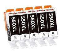 HenceBuy 550XL PGBK Ink Cartridges Compatible for Canon PGI-550XL 550 Black | Replacement for Pixma iP7250 MG7150 MG5650 MX925 iX6850 MG7550 MG5550 MX920 MG6650 MG6350 MG6450 MX725 IP7200 IP8750 Printer