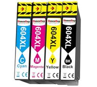 HenceBuy 604 XL Ink Cartridges Multipack for Epson 604XL Compatible for Expression Home XP-2200 XP-3205 XP-4200 XP-4205 XP-2205 XP-3200 Workforce WF-2930DWF WF-2935DWF WF-2950DWF WF-2910DWF (4 Pack)