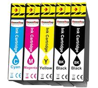 HenceBuy 604XL Ink Cartridges Multipack Compatible for Epson 604XL for Expression Home XP-2200 XP-3205 XP-4200 XP-4205 XP-2205 XP-3200 Workforce WF-2930DWF WF-2935DWF WF-2950DWF WF-2910DWF (5 Pack)