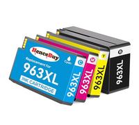 HenceBuy 963XL Ink Cartridges Multipack Compatible for 963 963XL Ink Cartridges for Officejet Pro 9010 9020 9022 9012 9013 9015 9016 9019 9025 Printer Black Cyan Magenta Yellow (4pack)