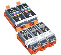 HenceBuy Compatible Ink Cartridge PGI-35 CLI-36 PGI35 CLI36 Replacement for Canon PIXMA TR150 PIXMA IP100 PIXMA IP110 PIXMA IP100 with Battery mini260 mini320 Portable Printer (3 Black + 2 Colour)