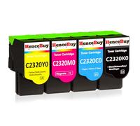 HenceBuy Compatible Toner Cartridge Replacement for Lexmark C2425 MC2425 MC2425adw C2535dw MC2535 MC2535adwe MC2325 MC2325adw C2325 C2325dw MC2640 MC2640adwe C2320K0 C2320C0 C2320M0 C2320Y0 (4 Pack)