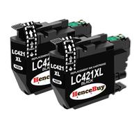 HenceBuy LC421XL Black Ink Cartridges for Brother LC421 XL BK LC-421XLVAL