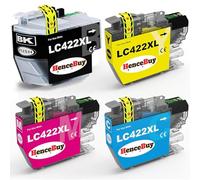 HenceBuy LC422XL Ink Cartridges for Brother LC422 XL LC-422XLVAL Multipack | For Brother MFC-J6940DW MFC-J5340DW MFC-J5740DW MFC-J5345DW MFC-J6540DW Printer Black Cyan Magenta Yellow