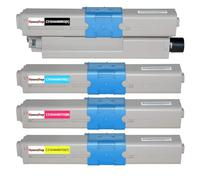 HenceBuy Toner Cartridges Compatible for Oki C310dn C310 C330dn C330 C331dn C331 C510dn C511dn C530dn C531dn MC351 mc352dn MC361dn MC362dn MC561dn MC561 MC562dn Black Cyan Magenta Yellow (4-PACK)