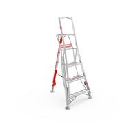 Henchman Aluminium Fully Adjustable PRO Tripod Ladder - 3 Adjustable Legs, For Professional Gardeners, 150kg Weight Limit, Lightweight, Durable (6ft / 1.8m)
