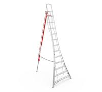 Henchman Aluminium Fully Adjustable PRO Tripod Ladder - 3 Adjustable Legs, For Professional Gardeners, 150kg Weight Limit, Lightweight, Durable (14ft / 4.2m)