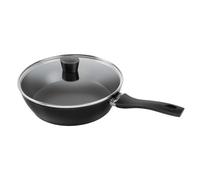 HENCKELS Breeze Braising Pan 28 cm, Ceramic Non-Stick Coating, Induction | With Lid, Aluminium, Black