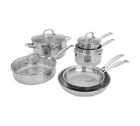 HENCKELS Clad H3 10-pc Induction Pot and Pan Set, Stainless Steel, Durable and Easy to Clean