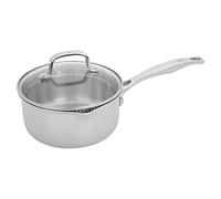 HENCKELS Clad H3 2-qt Saucepan, Induction Pan, Stainless Steel, Durable and Easy to Clean