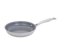 HENCKELS Clad H3 8-inch Induction Ceramic Nonstick Frying Pan, Stainless Steel, Durable and Easy to Clean