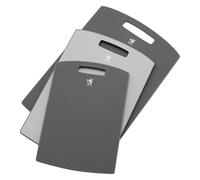 HENCKELS Cutting Board Set, 3-Piece Plastic Kitchen Chopping Boards with Gray Trim, Non-Slip Silicone Feet, BPA-Free, Dishwasher Safe