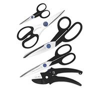 Henckels Kitchen Shears, 5-pc Scissor Set, Dishwasher Safe, Heavy Duty, Stainless Steel, Comfortable Handles