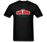 HEND Men's Papa Johns Logo T Shirt Short Sleeve Black L