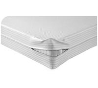 Hendem Anti Bed Bug Polycotton Satin Stripe Zipped Total Mattress Encasement Protector Dust Mite 30cm Deep Zipper Cover (Super King, White)