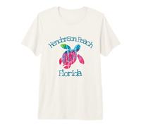 Henderson Beach Watercolor Batik Tie Dye Loggerhead Turtle Premium T-Shirt