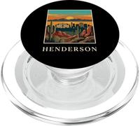Henderson Nevada Retro Vintage Desert Skyline Sunset City PopSockets PopGrip for MagSafe