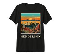 Henderson Nevada Retro Vintage Desert Skyline Sunset City Premium T-Shirt