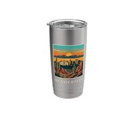 Henderson Nevada Retro Vintage Desert Skyline Sunset City Stainless Steel Insulated Tumbler