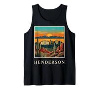 Henderson Nevada Retro Vintage Desert Skyline Sunset City Tank Top