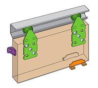 HENDERSON Single Top Wardrobe Single Track Sliding Door Gear