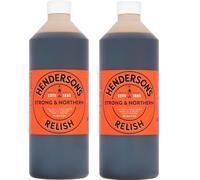 Henderson's Relish -PACK OF 2 A Bold, Gluten-Free and Vegan Alternative to Worcestershire Sauce, Packed with Spicy Flavor in a Generous 1-Litre Bottle Hendersons